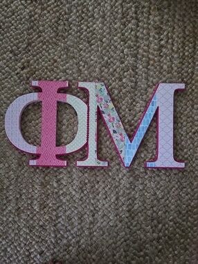 Decorative Phi MU Sorority Wall Plaque